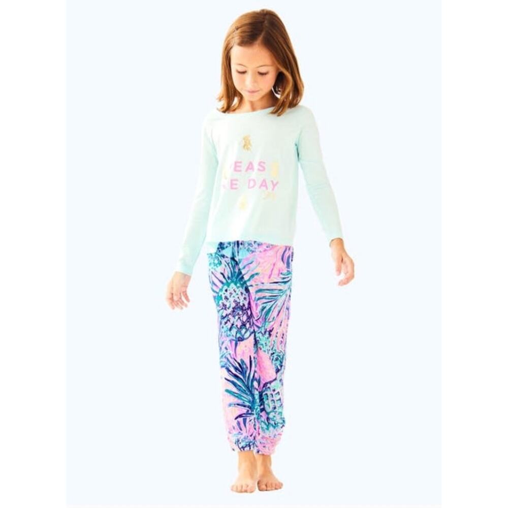 Lilly Pulitzer Girls Destan Pant Multi Gypset Paradise M 6-7 - Picture 2 of 9